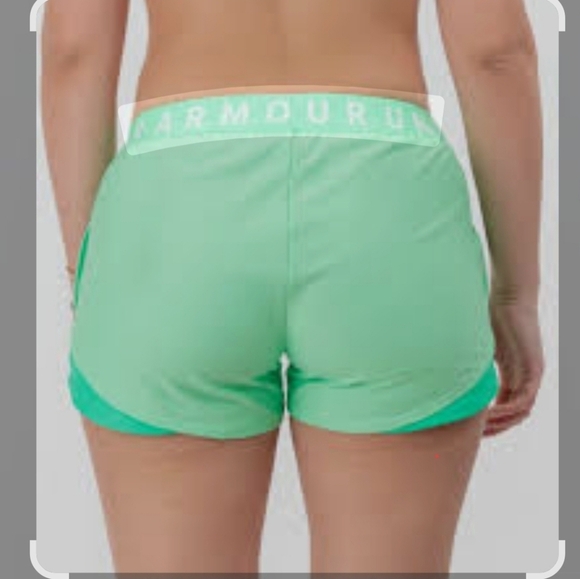 NWOT Under Armour Women's Lime Green Athletic Shorts Size S - Picture 2 of 5